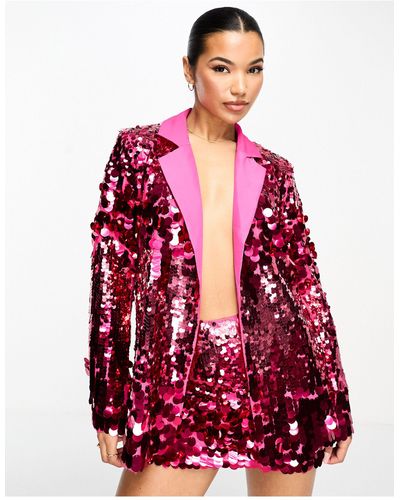 Something New Tailored Oversized Sequin Blazer Co-ord