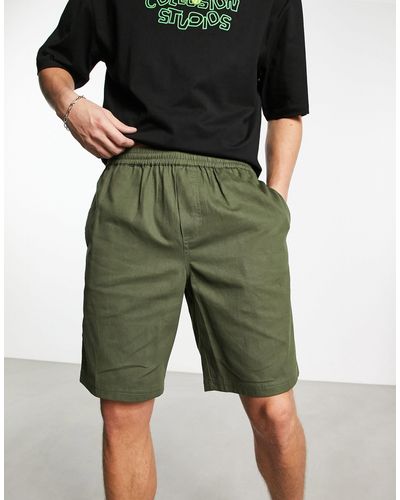 Collusion Pantalones cortos oscuro sin cierres - Verde