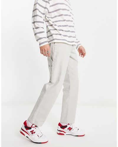 New Look Pantaloni color pietra - Bianco