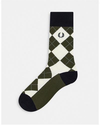 Fred Perry Sokken Met Argyle-patroon - Zwart