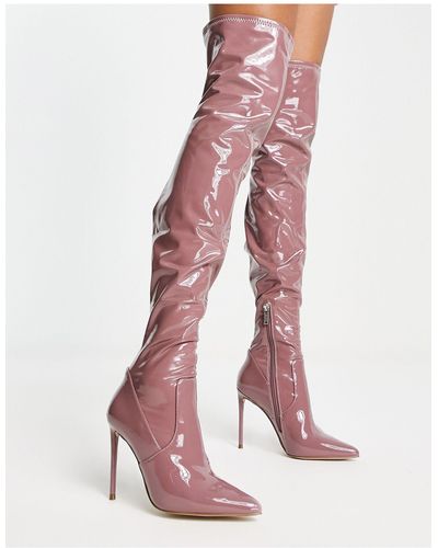 Steve Madden Vava Over The Knee Boots - Pink