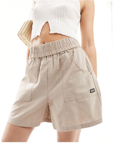 Barbour International Linen Shorts - Natural