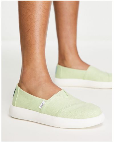 TOMS Alpargata mallow - sneakers con suola spessa verdi - Bianco