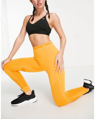 PUMA Training – evoknit – nahtlose leggings - Orange