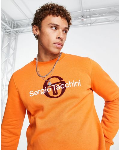 Sergio Tacchini Sweat With Large Logo - Orange
