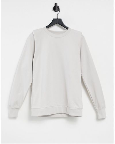 River Island – sweatshirt mit schulterpolstern - Weiß
