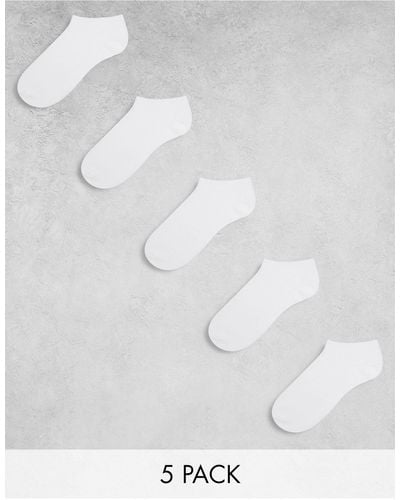 ASOS 5 Pack Sneaker Socks - White