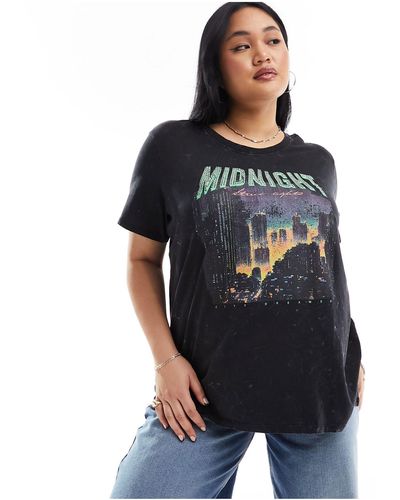 ONLY Oversized Embellished Graphic T-shirt - Blue