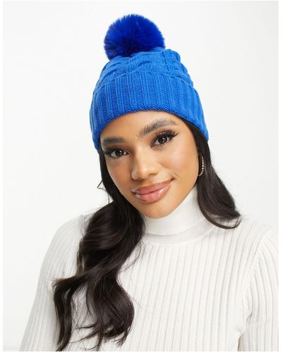 Threadbare Ski - cappello con pompon - Blu
