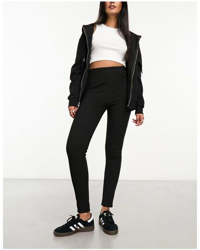 Pieces Exclusive High Waist Ribbed leggings - Black