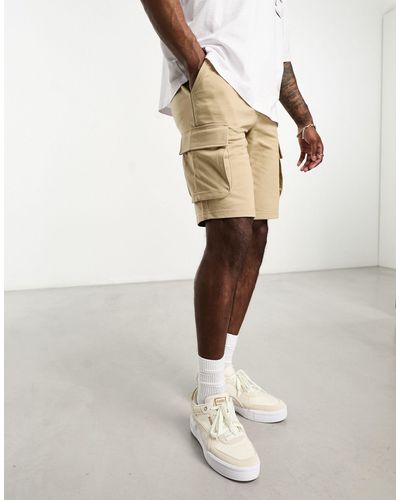 Only & Sons – cargo-shorts aus jersey - Natur