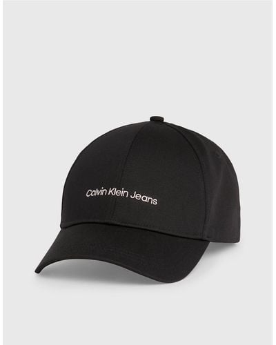 Calvin Klein – kappe aus twill - Schwarz