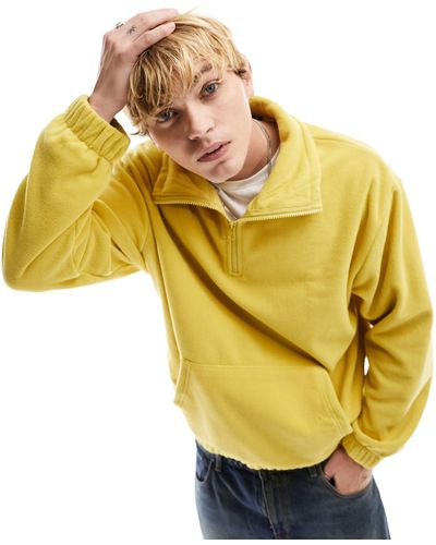 ASOS – oversize-sweatshirt aus polarfleece - Gelb