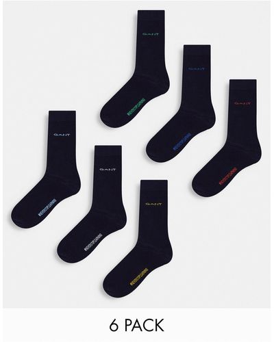 GANT Set Van 6 Paar Sokken Met Veelkleurig Logo - Wit
