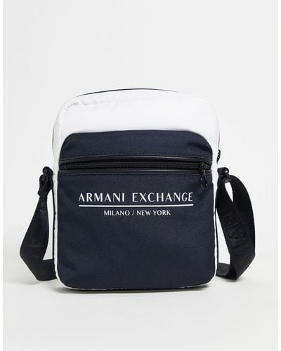 Armani Exchange Logo Crossbody Bag - Blue