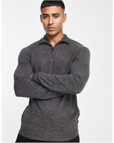 French Connection Half Zip Jumper - Grey
