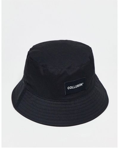 Collusion Unisex - Bucket Hat Met Logo - Blauw