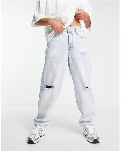 TOPMAN Ruimvallende Gescheurde Jeans - Meerkleurig