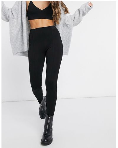 River Island – core – leggings mit hohem bund - Schwarz