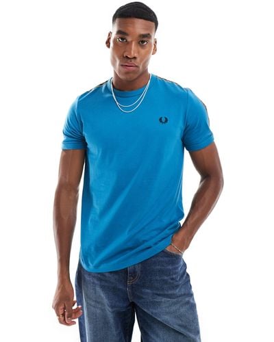 Fred Perry Contrast Tape Ringer T-shirt - Blue