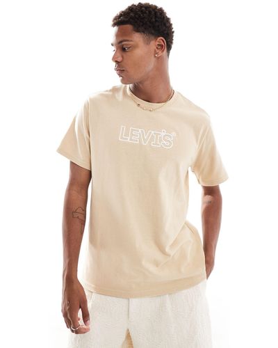 Levi's T-shirt décontracté à logo texturé - beige - Neutre