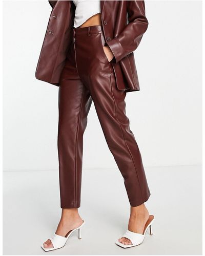 French Connection Slim Leg Trousers Co-ord - Brown