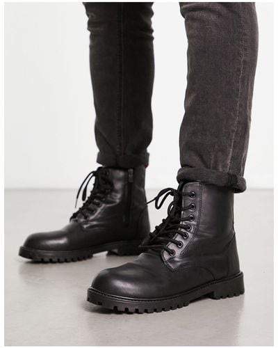 Bolongaro Trevor Minimal Lace Up Boots - Black