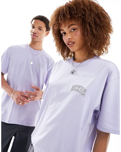 Dickies Camiseta lila con logo pequeño aitken - Morado