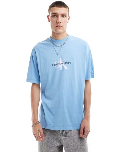 Calvin Klein – archival monologo – t-shirt - Blau