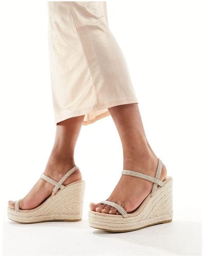 Glamorous Espadilles Wedge Heeled Sandals - Natural