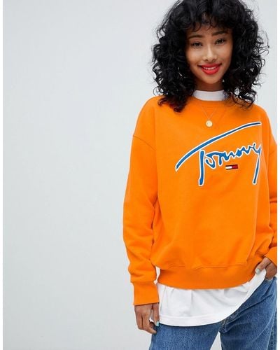Tommy Hilfiger Signature Sweatshirt - Orange