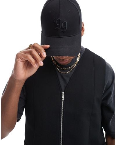 ASOS Baseball Cap With Embroidery - Black