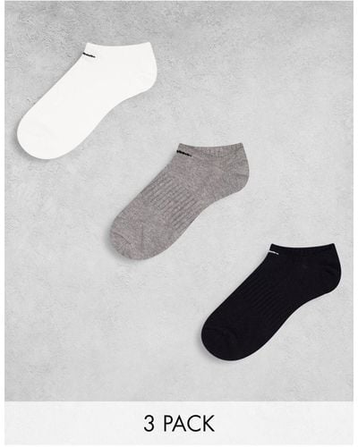 Nike 3-pack Unisex Trainer Socks - Grey
