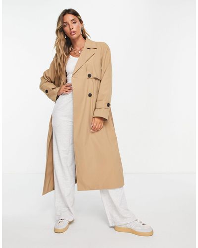 Vero Moda Trench-coat long - beige - Blanc