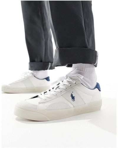 Polo Ralph Lauren Sayer - sneakers sportive bianche con dettagli blu - Nero