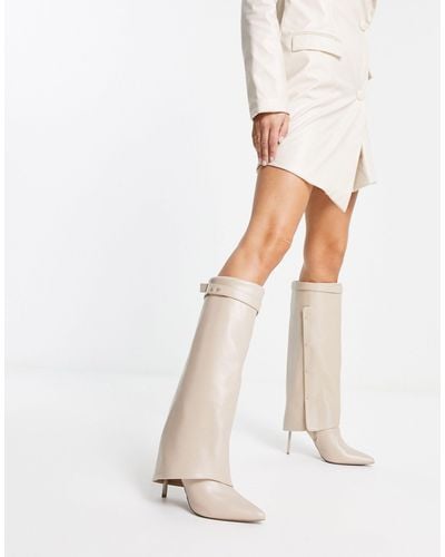 ASOS – clearly – overknee-stiefel - Natur