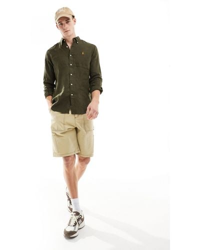 Polo Ralph Lauren – leinen-t-shirt - Grün