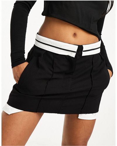 The Couture Club Fold Mini Skirt - Black