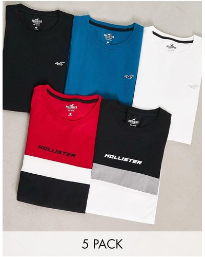 Hollister Set Van 5 T-shirts - Meerkleurig