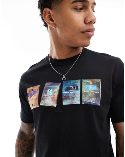 PS by Paul Smith T-shirt With Cards Print - Black