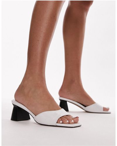 TOPSHOP Isaiah Block Heel Mule - Black