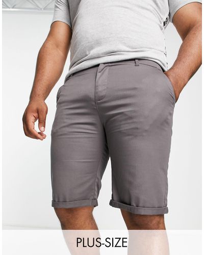 Le Breve Plus Chino Shorts - Gray