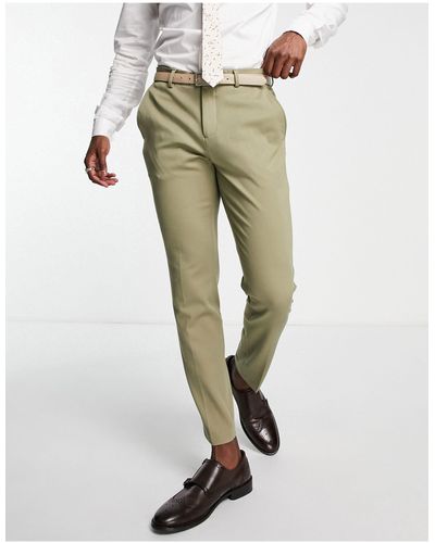 SELECTED Skinny Suit Trousers - Green