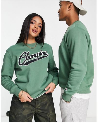 Champion Uniseks Sweatshirt Met Vintage Logo - Groen