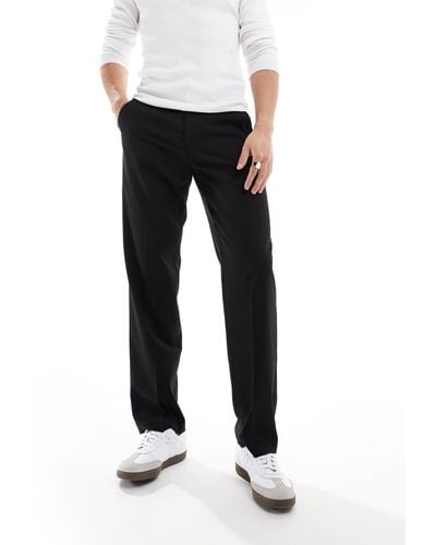 ASOS Straight Leg Suit Trouser - Black