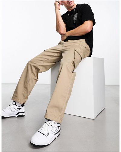 SELECTED Loose Fit Cargo Pants - White