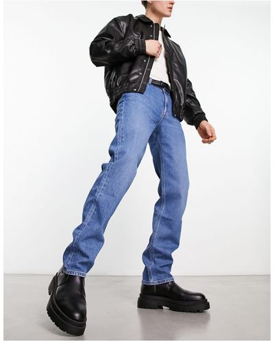 Lee Jeans West - jean droit décontracté style années 90 - délavage moyen - Bleu