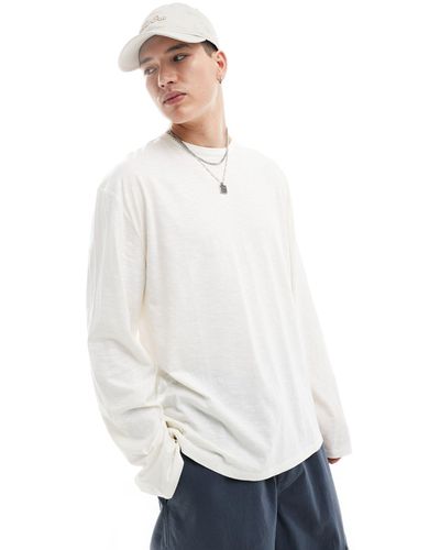 ASOS Relaxed Fit Long Sleeve T-shirt - White