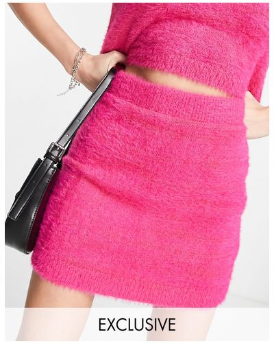 Reclaimed (vintage) Inspired Fluffy Skirt - Pink
