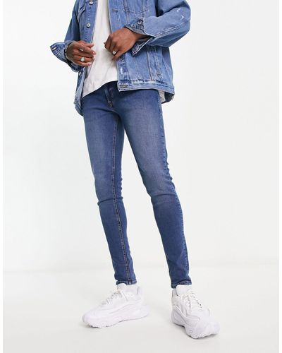 ADPT – hautenge jeans - Blau